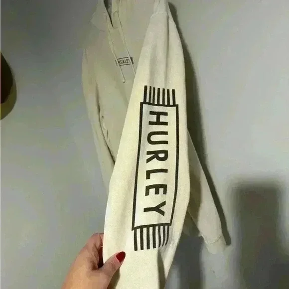 Men’s XL Hurley hoodie cream color EUC - Picture 2 of 5